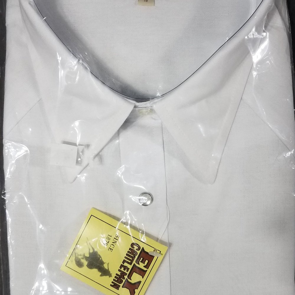 Ely Cattleman Mens White Short Sleeve Pearl Snap